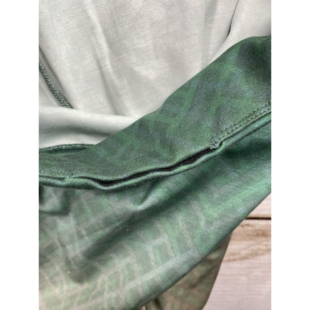 Soft Surroundings Pull On Legging L Green Ombre Geometric Ankle Stretch NWT - Picture 9 of 11